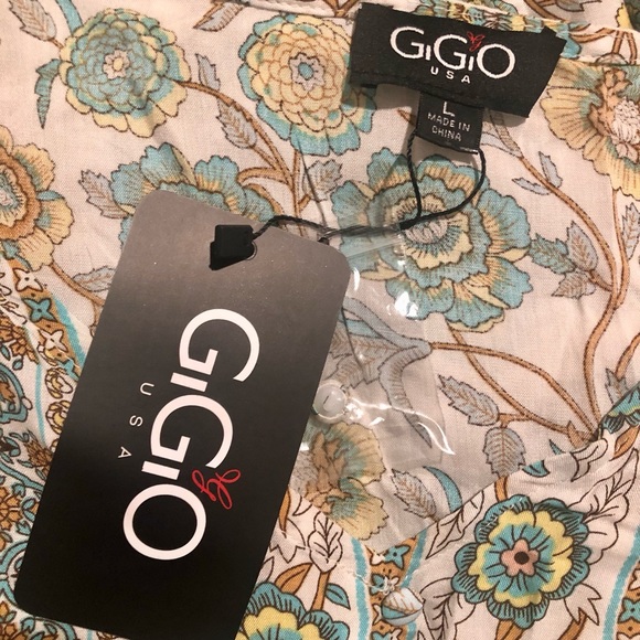 GiGio Boho Floral Print Ruffle Maxi Dress In Mint Mix. NWT! Sz M & L - Picture 10 of 13